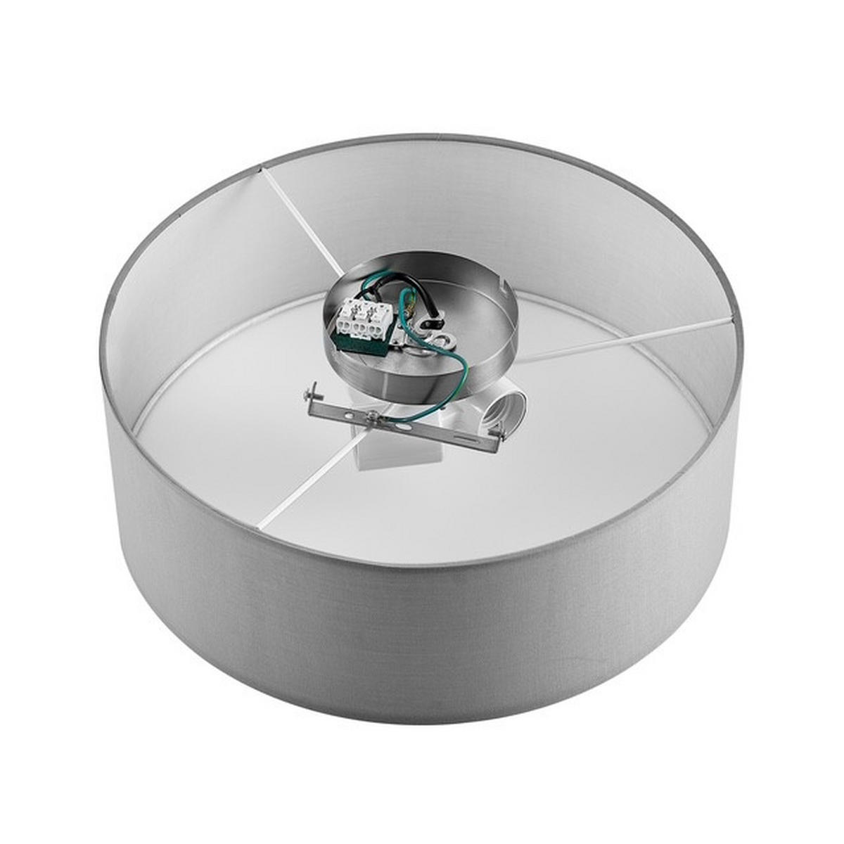 DECKENLEUCHTE  40/14 cm    - Grau, Basics, Textil/Metall (40/14cm) - Novel