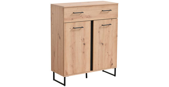 GARDEROBE 4-teilig  in 180/194,5/35 cm  - Schwarz/Eiche Artisan, Basics, Holzwerkstoff (180/194,5/35cm) - Carryhome