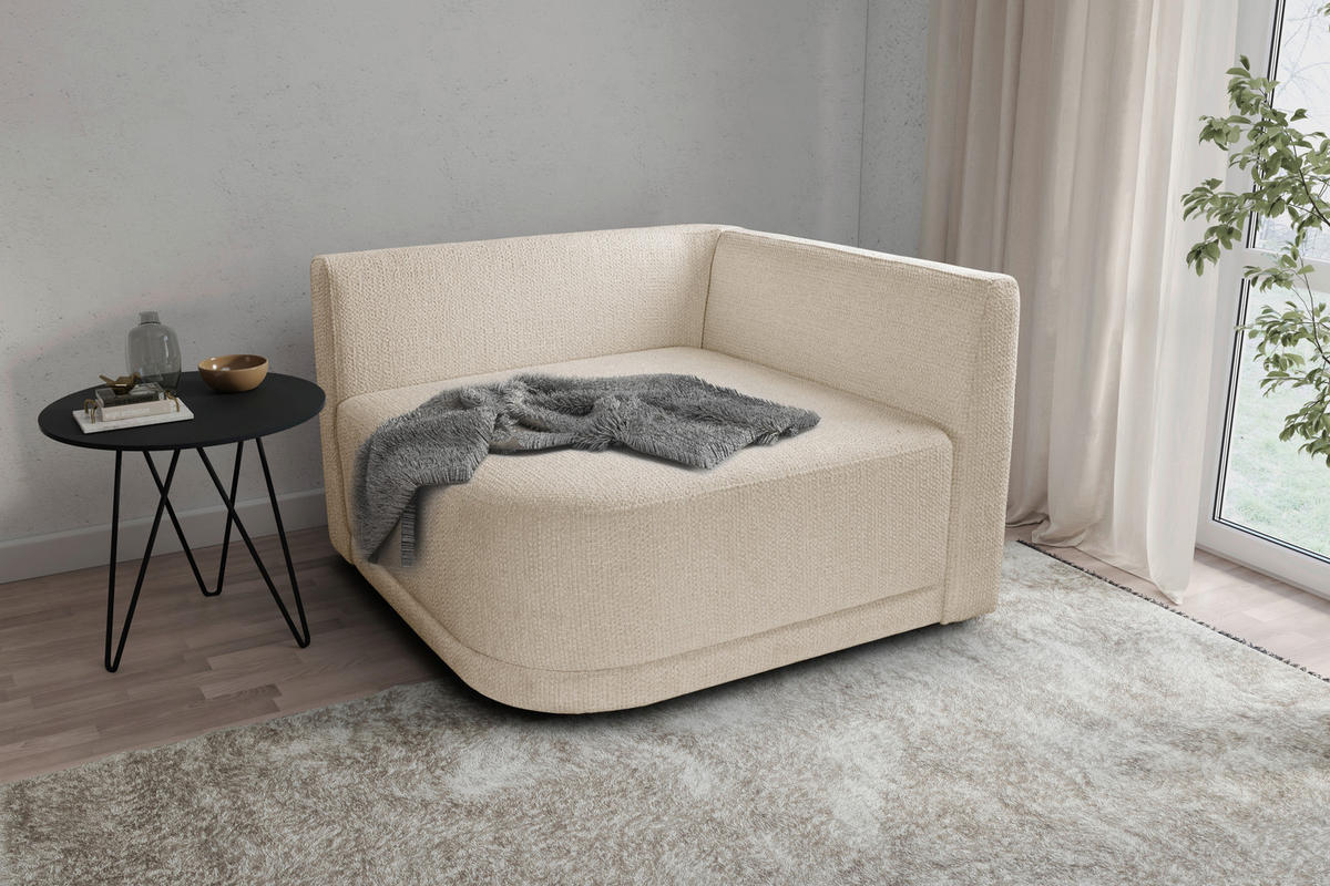 SOFA ZURI Struktur Naturfarben  - Rot/Schwarz, Trend, Kunststoff/Textil (110/75/115cm) - Livetastic