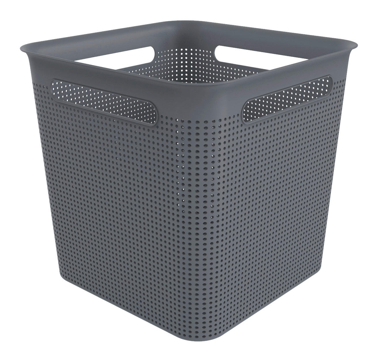 KOŠARA   29,1/29,1/28,1 cm     - antracit, Basics, umetna masa (29,1/29,1/28,1cm) - Rotho