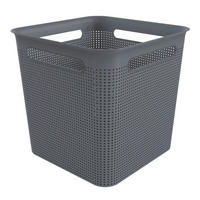 KOŠARA   29,1/29,1/28,1 cm     - antracit, Basics, umetna masa (29,1/29,1/28,1cm) - Rotho