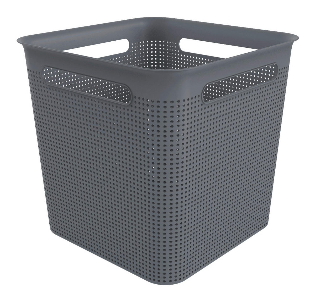 KOŠARA   29,1/29,1/28,1 cm     - antracit, Basics, umetna masa (29,1/29,1/28,1cm) - Rotho