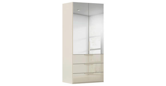 DREHTÜRENSCHRANK 101/223/61 cm,  in Champagner, 2-türig  - Champagner, Basics, Glas/Holzwerkstoff (101/223/61cm) - Novel