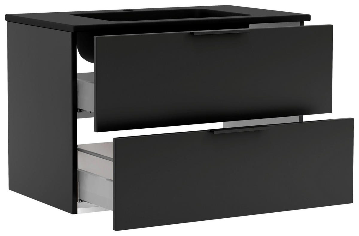 WASCHTISCHKOMBI  - Schwarz, Modern, Keramik/Holzwerkstoff (80/54/47cm) - Held