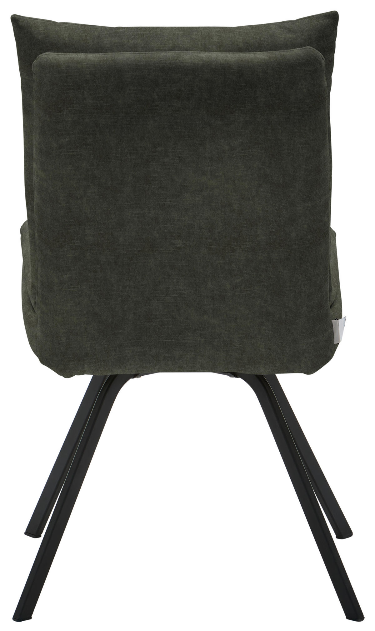 STUHL Velours  - Waldgrün/Schwarz, Design, Textil/Metall (50/84/68cm) - Welnova