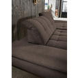 ECKSOFA in Mikrofaser Hellbraun  - Hellbraun/Schwarz, Design, Textil/Metall (290/198cm) - Xora