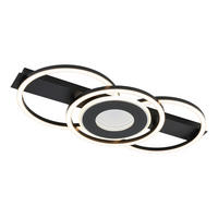 LED-DECKENLEUCHTE 60/28/6,5 cm  - Schwarz, Basics, Kunststoff/Metall (60/28/6,5cm) - Boxxx