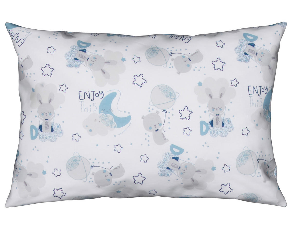 BABYBETTWÄSCHE 80/80 cm  - Blau/Grau, Basics, Textil (80/80cm) - Avelia