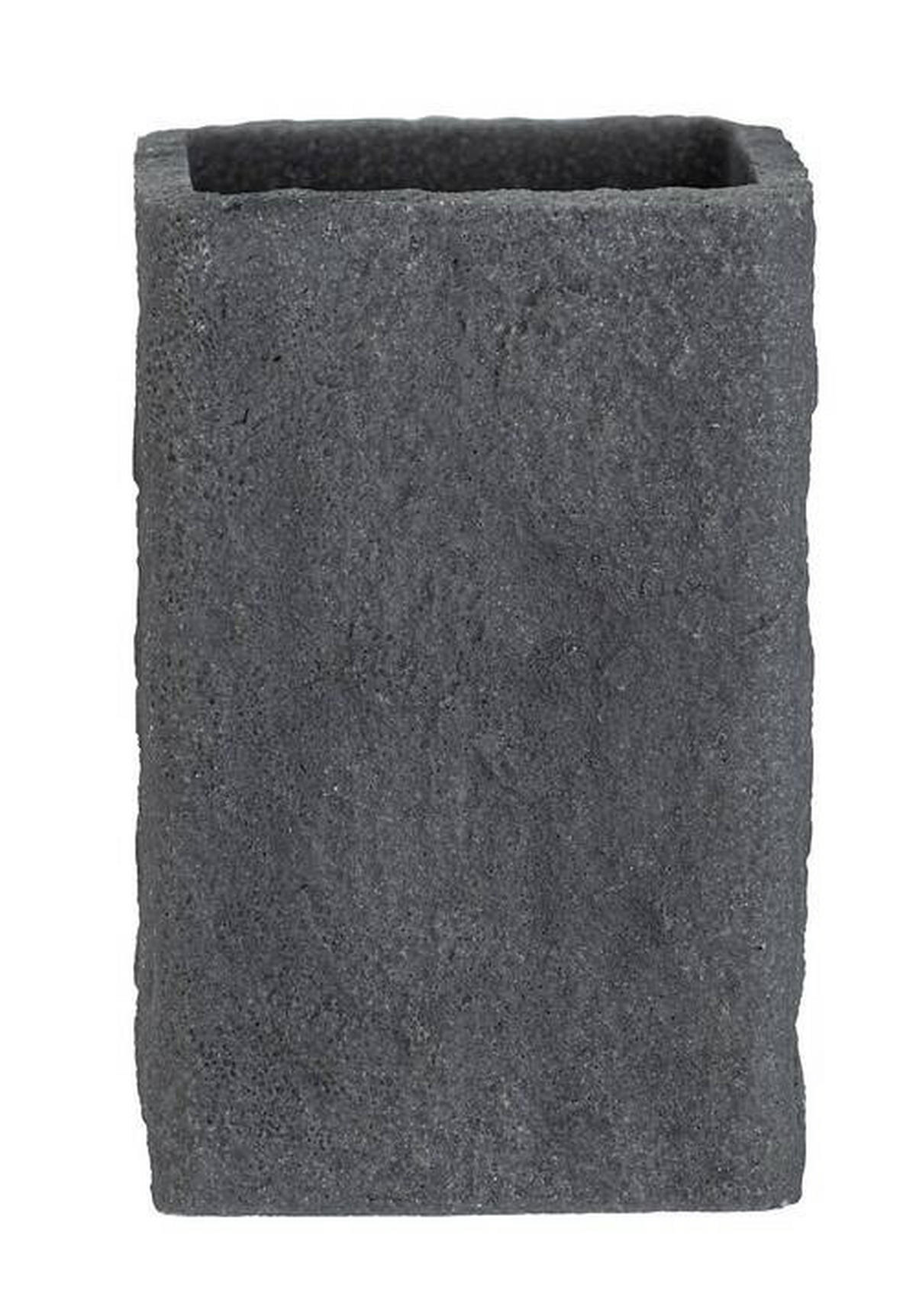 ZAHNPUTZBECHER Kunststoff  - Anthrazit, Basics, Kunststoff (7,5/11/7,5cm) - Wenko