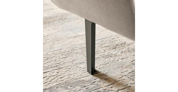 ECKSOFA in Chenille Beige 311/167 cm - Beige/Schwarz, Design, Textil/Metall (311/167cm) - Xora