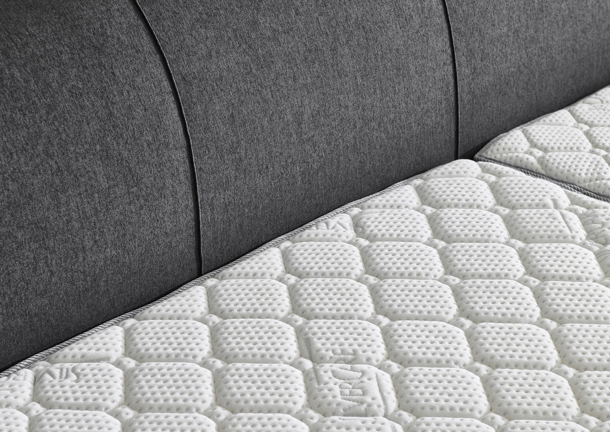 BOXSPRINGBETT 180/200 cm  Anthrazit  - Anthrazit, Konventionell, Textil (180/200cm) - Carryhome