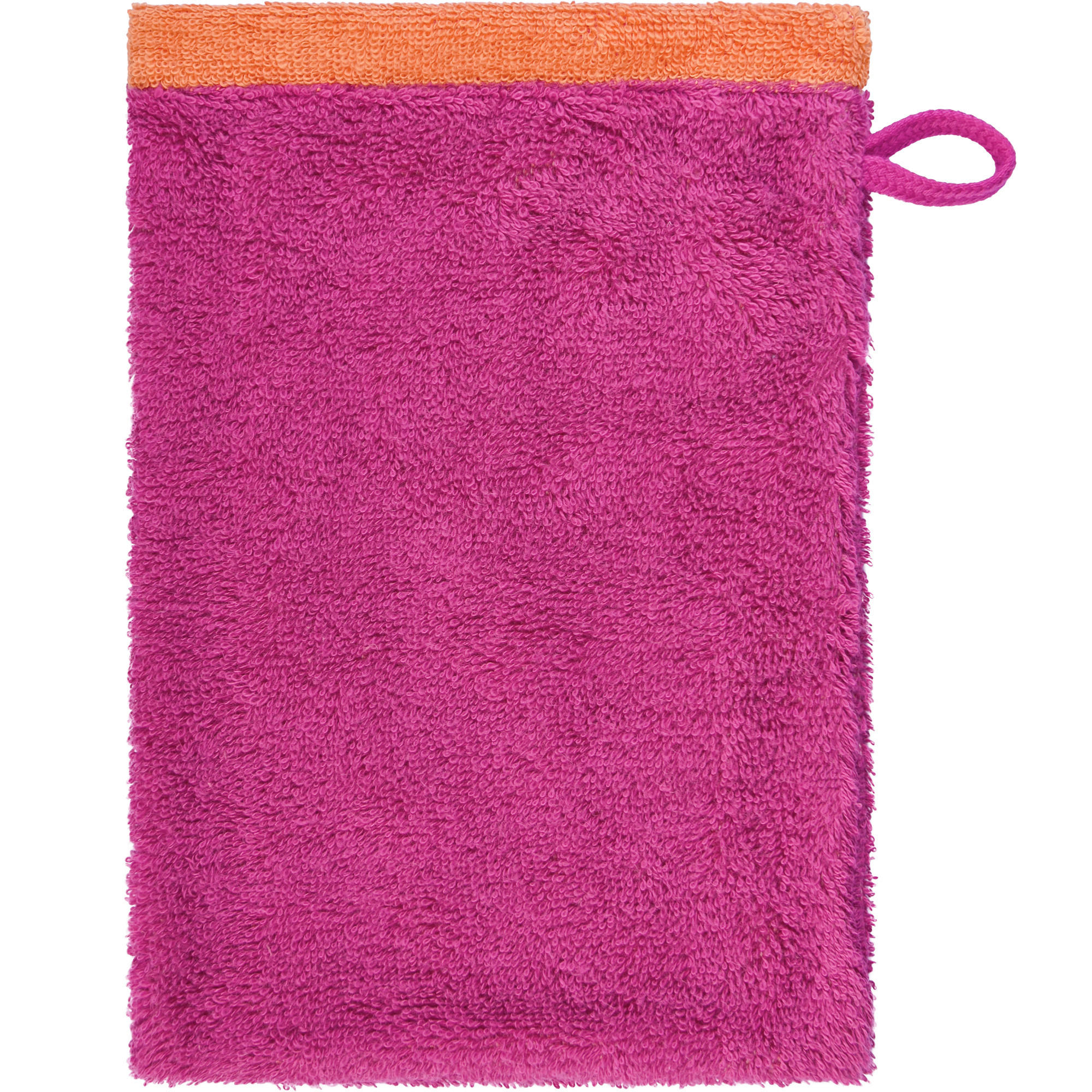 WASCHHANDSCHUHSET Lifestyle Splash Orange, Pink  - Pink/Orange, Basics, Textil (16/22cm) - Cawoe