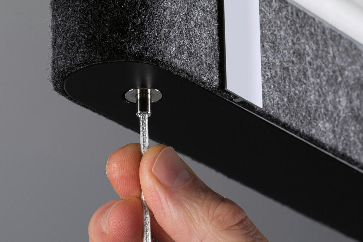 LED-PENDELLEUCHTE Jagun 100/8,5/3,5 cm   - Anthrazit, Basics, Kunststoff/Textil (100/8,5/3,5cm) - Paulmann