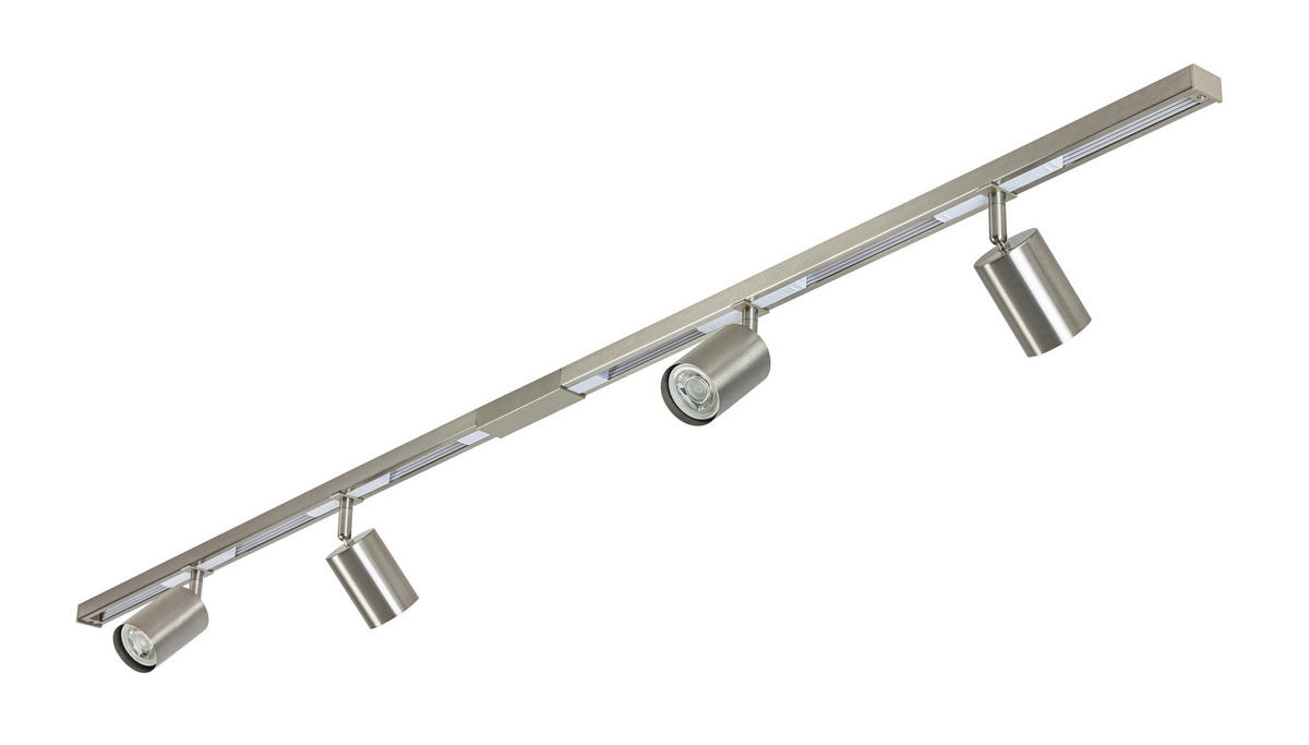 SCHIENENSYSTEM 120/5,5/14 cm  - Nickelfarben, Trend, Kunststoff/Metall (120/5,5/14cm) - Collett's Monde