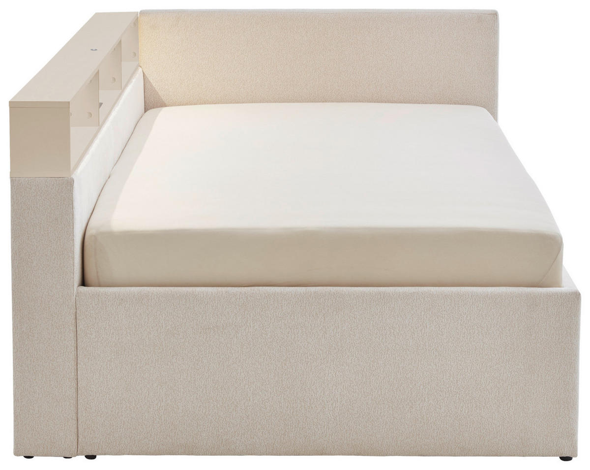 STAURAUMBETT 120/200 cm  in Sandfarben, Beige  - Sandfarben/Beige, MODERN, Holz/Holzwerkstoff (120/200cm) - Stylife