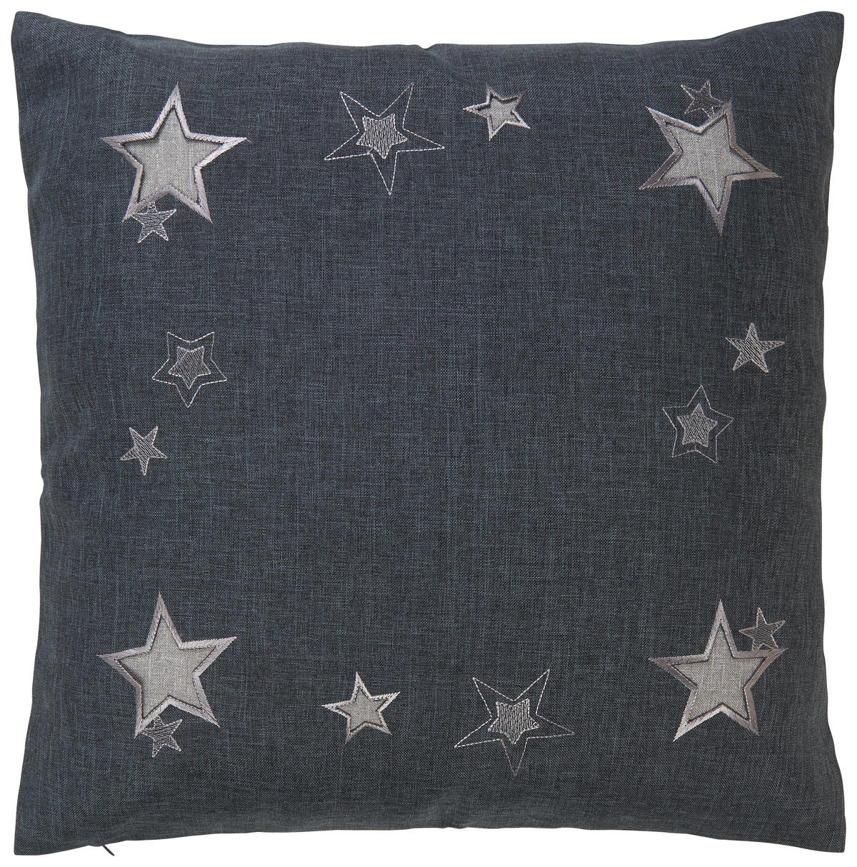 DEKORAČNÝ VANKÚŠ 50/50 cm - sivá/antracitová, Konventionell, textil (50/50cm) - X-Mas