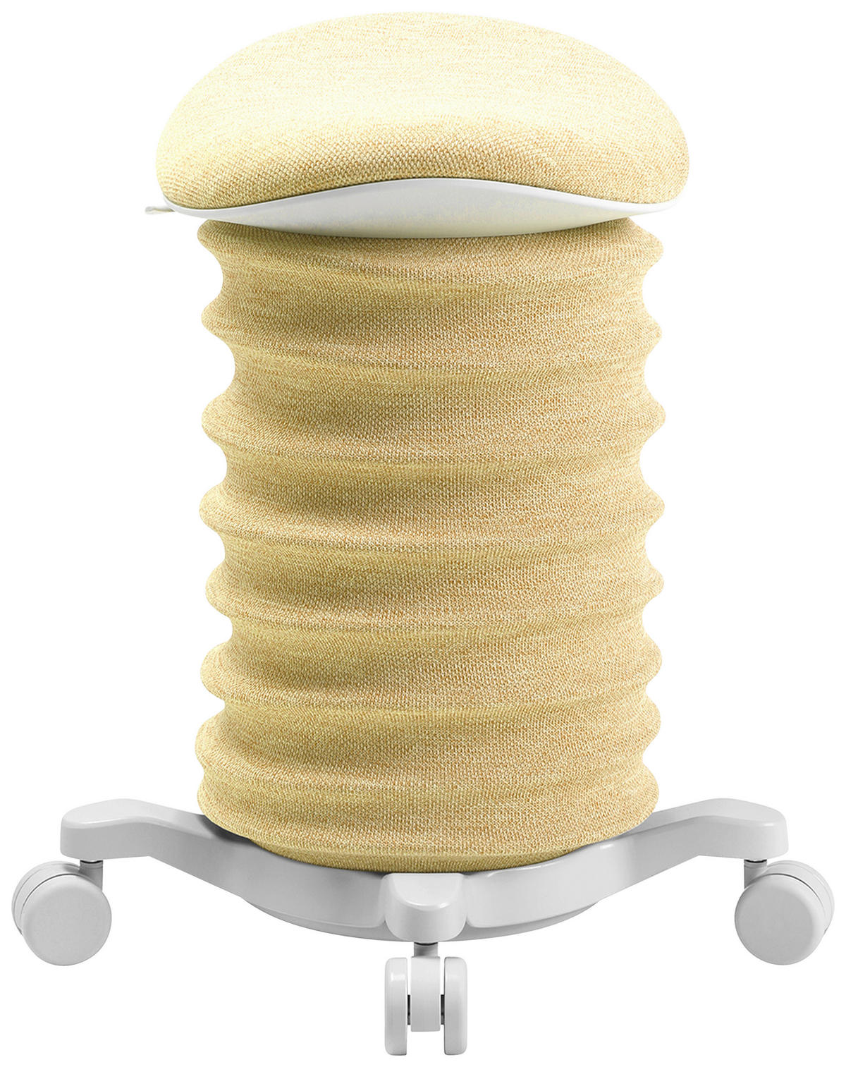 BÜROHOCKER 37,5/58-70/36 cm  - Gelb/Weiß, Design, Kunststoff/Textil (37,5/58-70/36cm) - Topstar