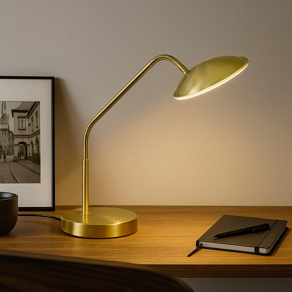 LED-TISCHLEUCHTE Tallri 16/60/40 cm   - Messingfarben, LIFESTYLE, Metall (16/60/40cm) - Fischer & Honsel