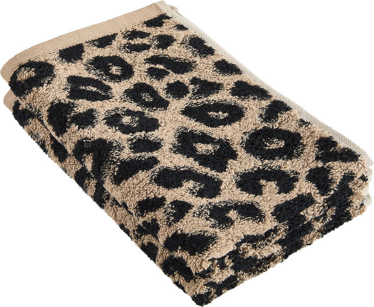 GÄSTETUCHSET Schwarz, Beige 30/50 cm  - Beige/Schwarz, Trend, Textil (30/50cm) - Dieter Knoll