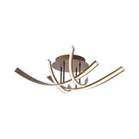 LED-DECKENLEUCHTE 73/73/20 cm   - Rostfarben, Design, Metall (73/73/20cm) - Paul Neuhaus