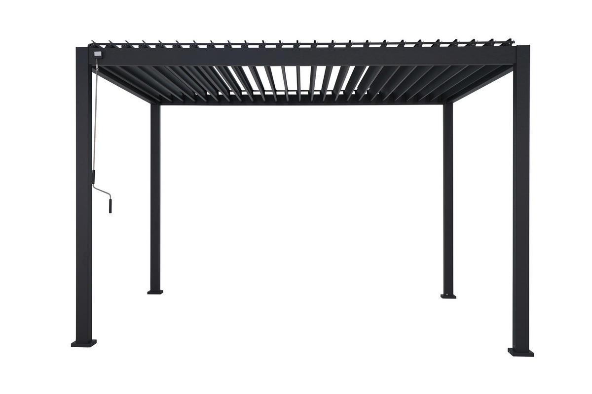 PERGOLA velikost: 360/240/300 cm - antracitová, Basics, kov (360/240/300cm) - Gardenson