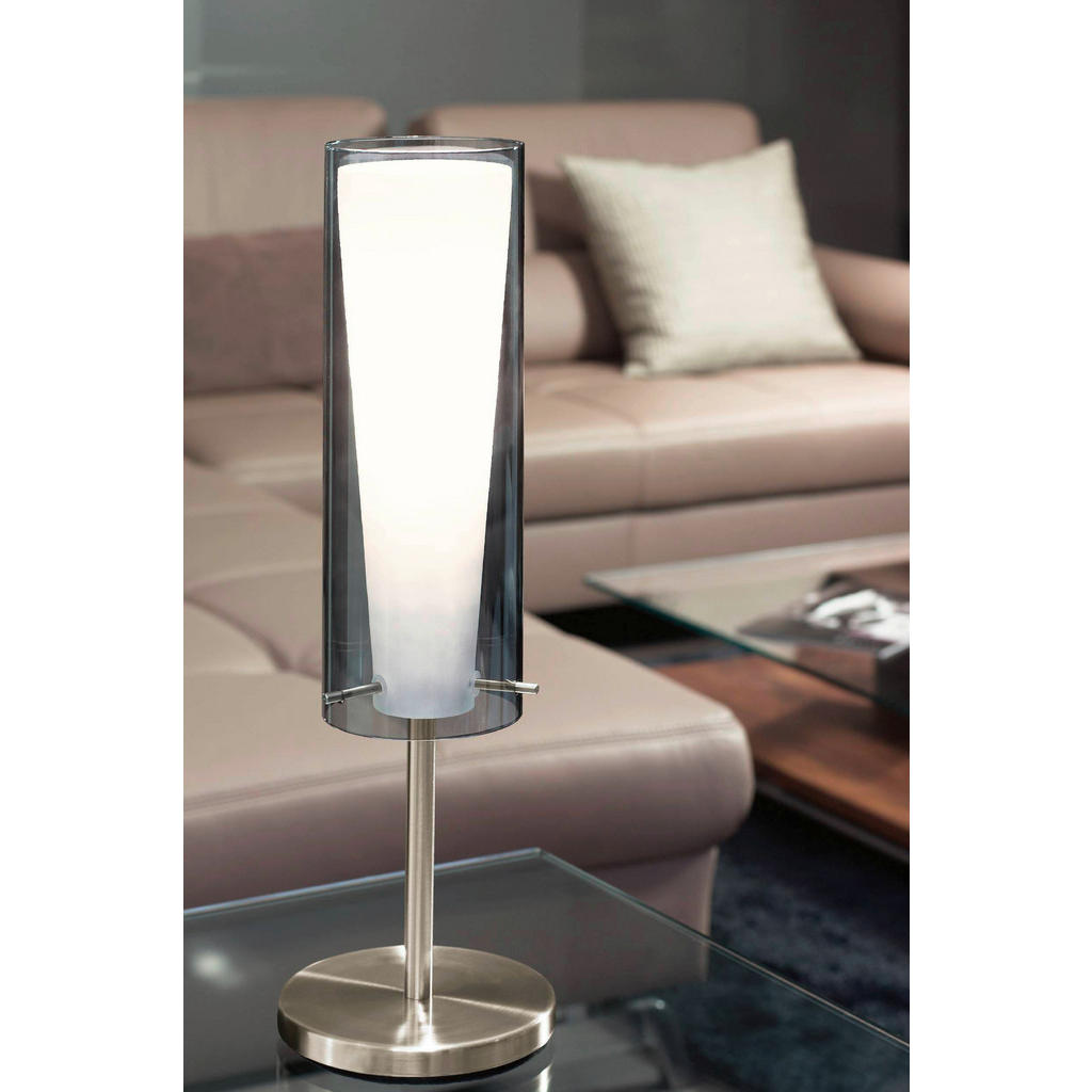 Thumbnail - Eglo Tischleuchte, Weiß, Transparent, Metall, Glas, 19.5x39.4x19.1 cm, Lampen & Leuchten, Innenbeleuchtung, Tischlampen,...