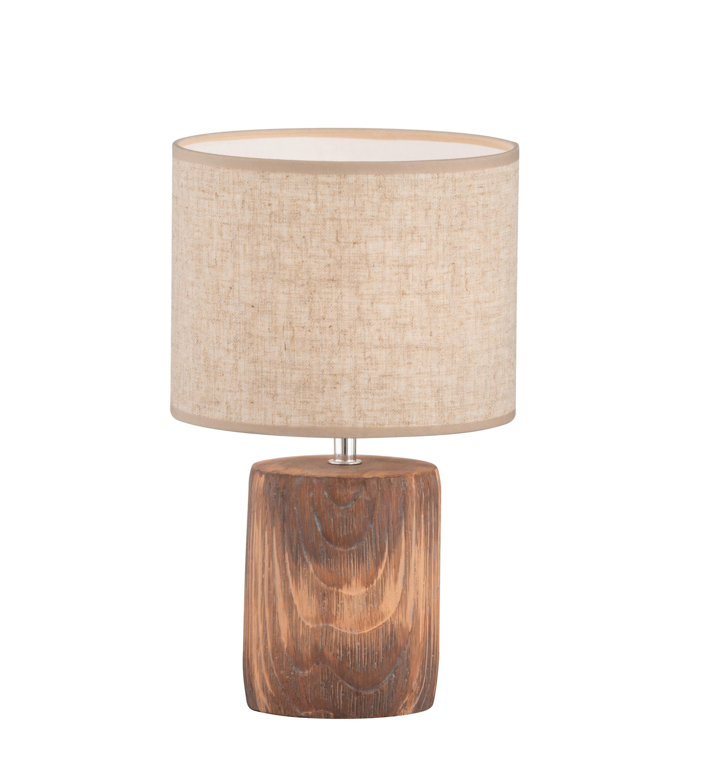 TISCHLEUCHTE 20/35 cm   - Sandfarben/Braun, Natur, Textil/Stein (20/35cm) - Fischer & Honsel