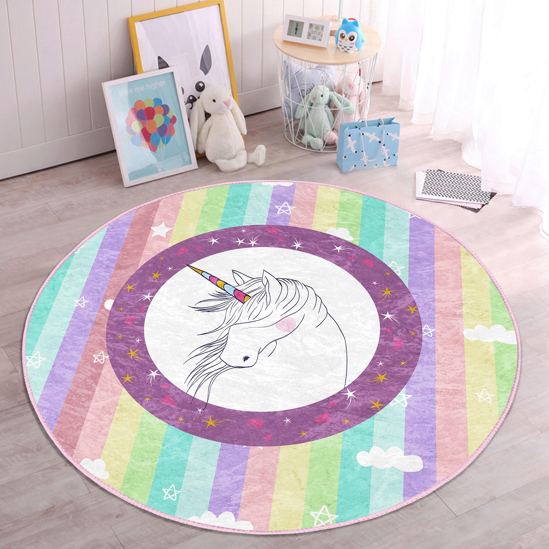 XXXLutz Kinderteppich Mehrfarbig 120x120 cm