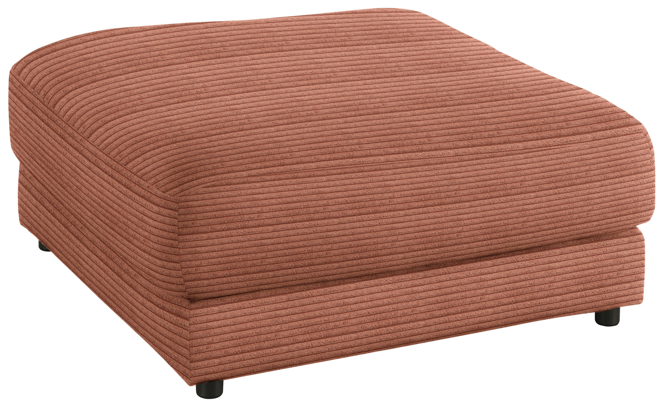 HOCKER in Textil Rostfarben  - Rostfarben/Schwarz, Design, Kunststoff/Textil (100/86/100cm) - Lomoco