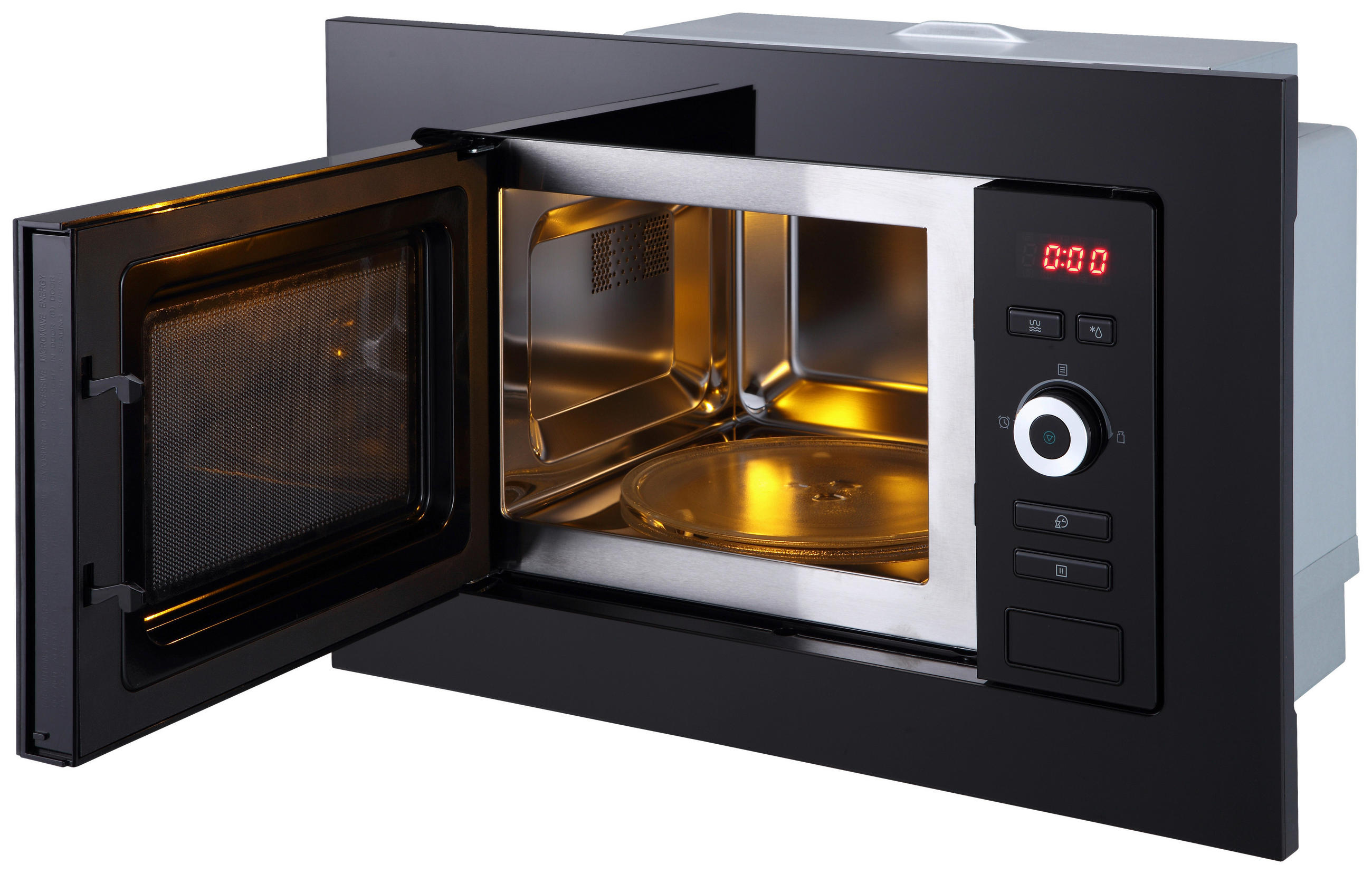 EINBAUMIKROWELLE MW800G  - Schwarz, Trend, Glas/Kunststoff (59,5/38,8/34,4cm) - Respekta