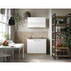 MINIKÖK 100 cm   i vit, ekfärgad  - vit/silver, Basics, metall/trämaterial (100cm) - Respekta