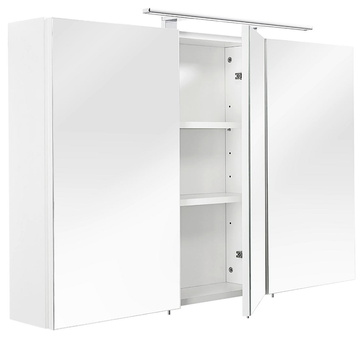 SPIEGELSCHRANK 110/68/16 cm  - Weiß, Basics, Glas/Holzwerkstoff (110/68/16cm) - MID.YOU