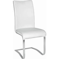 SCHWINGSTUHL  Stoffauswahl   - Edelstahlfarben/Weiß, Design, Kunststoff/Metall (43/103/52cm) - Livetastic