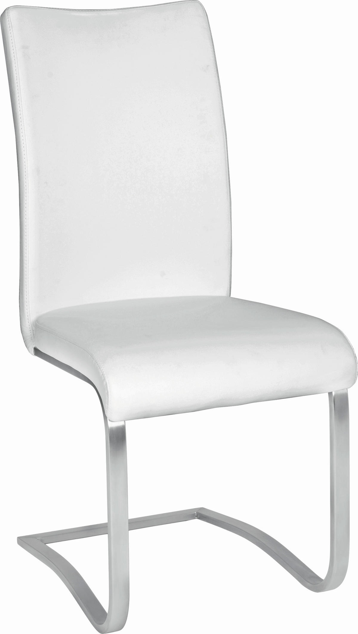 SCHWINGSTUHL  Stoffauswahl   - Edelstahlfarben/Weiß, Design, Kunststoff/Metall (43/103/52cm) - Livetastic