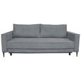 SCHLAFSOFA Cord Dunkelgrau  - Dunkelgrau/Schwarz, KONVENTIONELL, Textil/Metall (222/93/98cm) - Carryhome