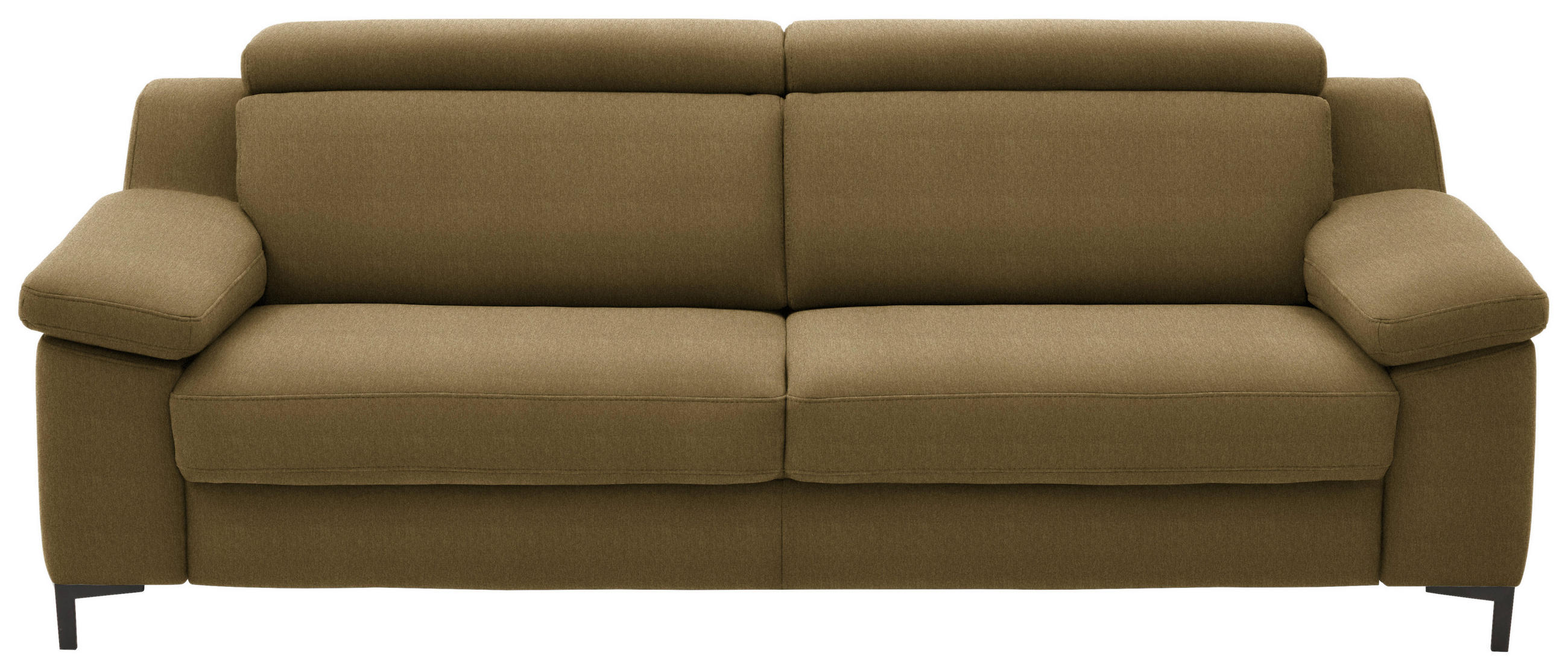 3-SITZER-SOFA in Chenille Grün  - Schwarz/Grün, Design, Textil/Metall (230/104/104cm) - Valdera