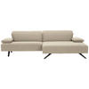 ECKSOFA in Flachgewebe Beige  - Anthrazit/Beige, Design, Textil/Metall (280/165cm) - Johann Jakob