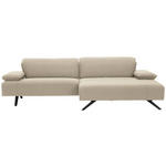 ECKSOFA in Flachgewebe Beige  - Anthrazit/Beige, Design, Textil/Metall (280/165cm) - Ambiente