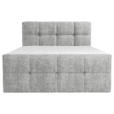 BOXBETT 180/200 cm  in Hellgrau  - Chromfarben/Hellgrau, Design, Holz/Holzwerkstoff (180/200cm) - Esposa