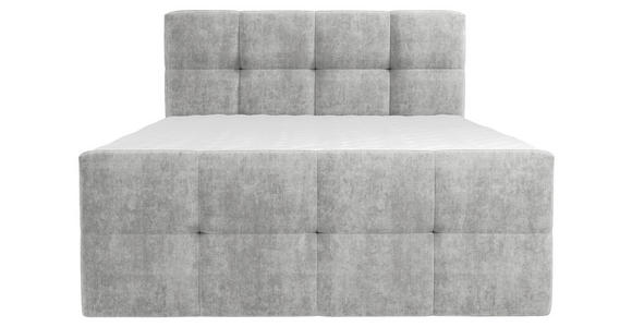 BOXBETT 180/200 cm in Hellgrau - Chromfarben/Hellgrau, Design, Holz/Holzwerkstoff (180/200cm) - Esposa