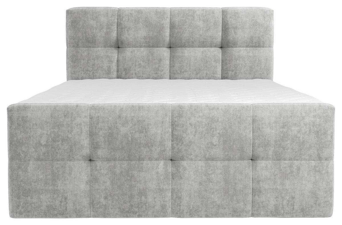 BOXBETT 160/200 cm  in Hellgrau  - Chromfarben/Hellgrau, Modern, Holz/Holzwerkstoff (160/200cm) - Esposa