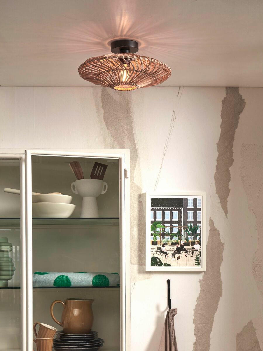TAKLAMPA GOOD&MOJO  40/12 cm  - naturfärgad, Trend, naturmaterial (40/12cm) - Good & Mojo