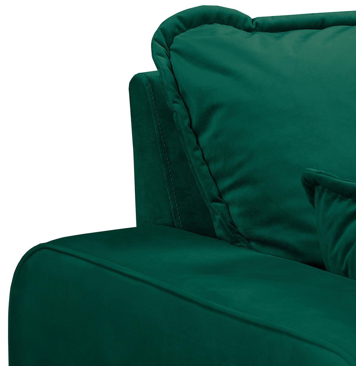 ECKSOFA in Mikrofaser Grün  230/150 cm  - Wengefarben/Grün, Design, Holz/Textil (230/150cm) - Livetastic