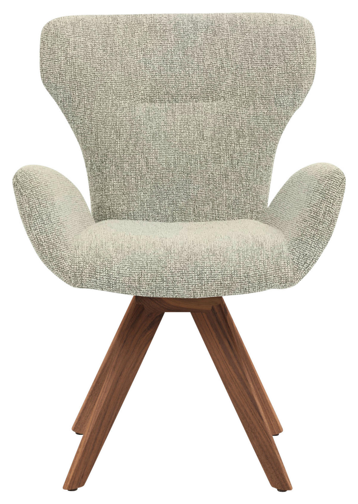 ARMLEHNSTUHL  Stoffauswahl, Typenauswahl, inklusive Armlehnen, Gestellauswahl, gepolsterte Armlehnen Jacquard, Flachgewebe  - Greige/Nussbaumfarben, Design, Holz/Textil (65/93/68cm) - Musterring