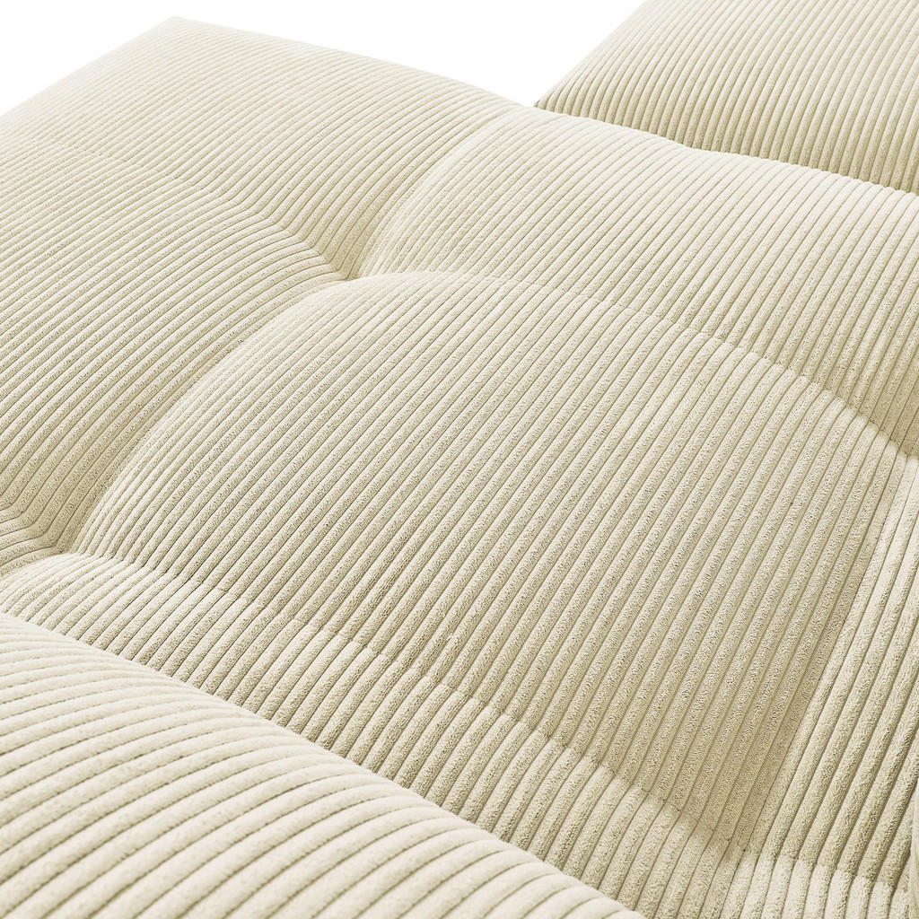 Thumbnail - Carryhome Ecksofa, Natur, Textil, 3-Sitzer, Füllung: Schaumstoff, Ottomane rechts, L-Form, 311x176 cm, Stoffauswahl, sei...
