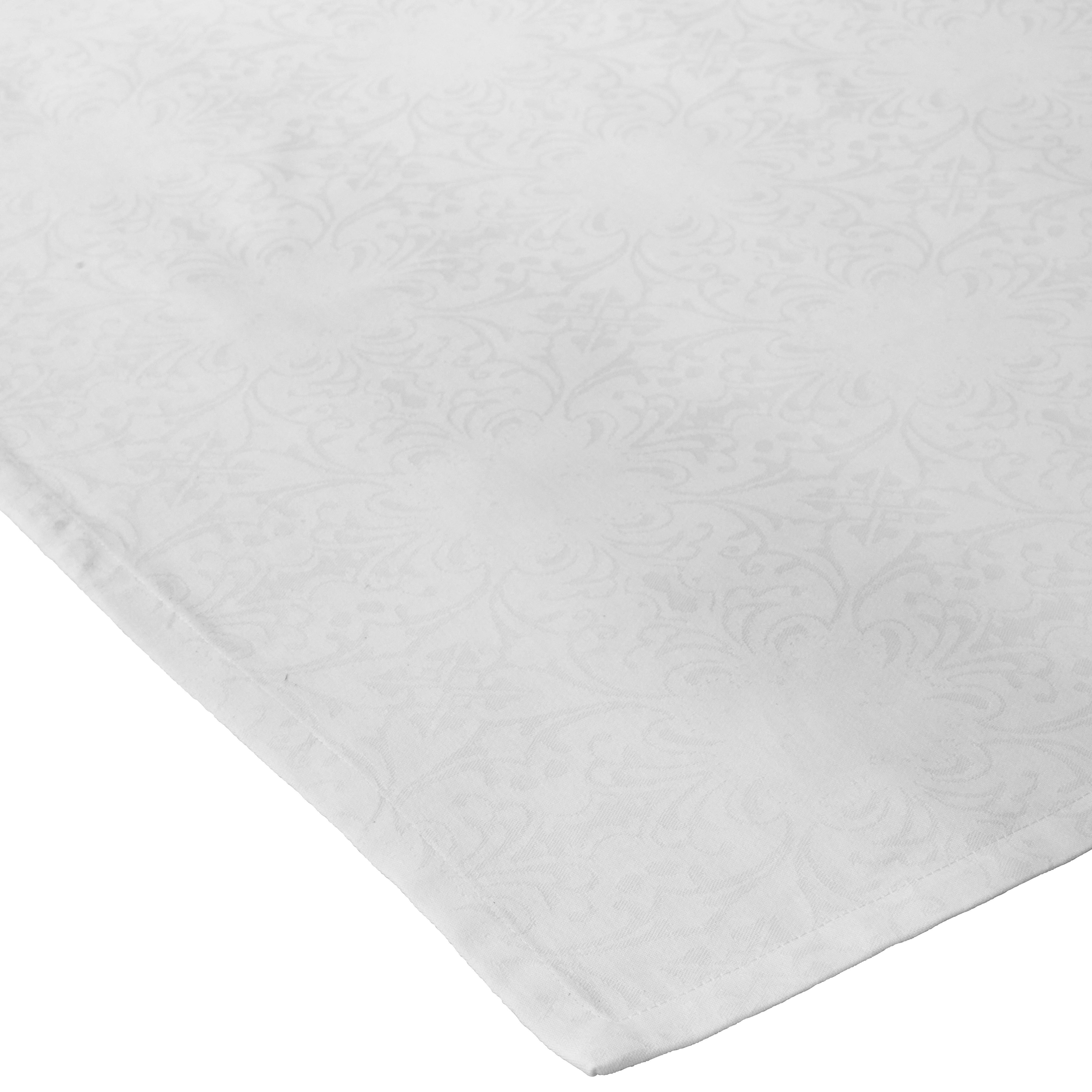 TISCHDECKE DAMAST Textil Flachgewebe Weiß 85/85 cm  - Weiß, Basics, Textil (85/85cm) - Novel