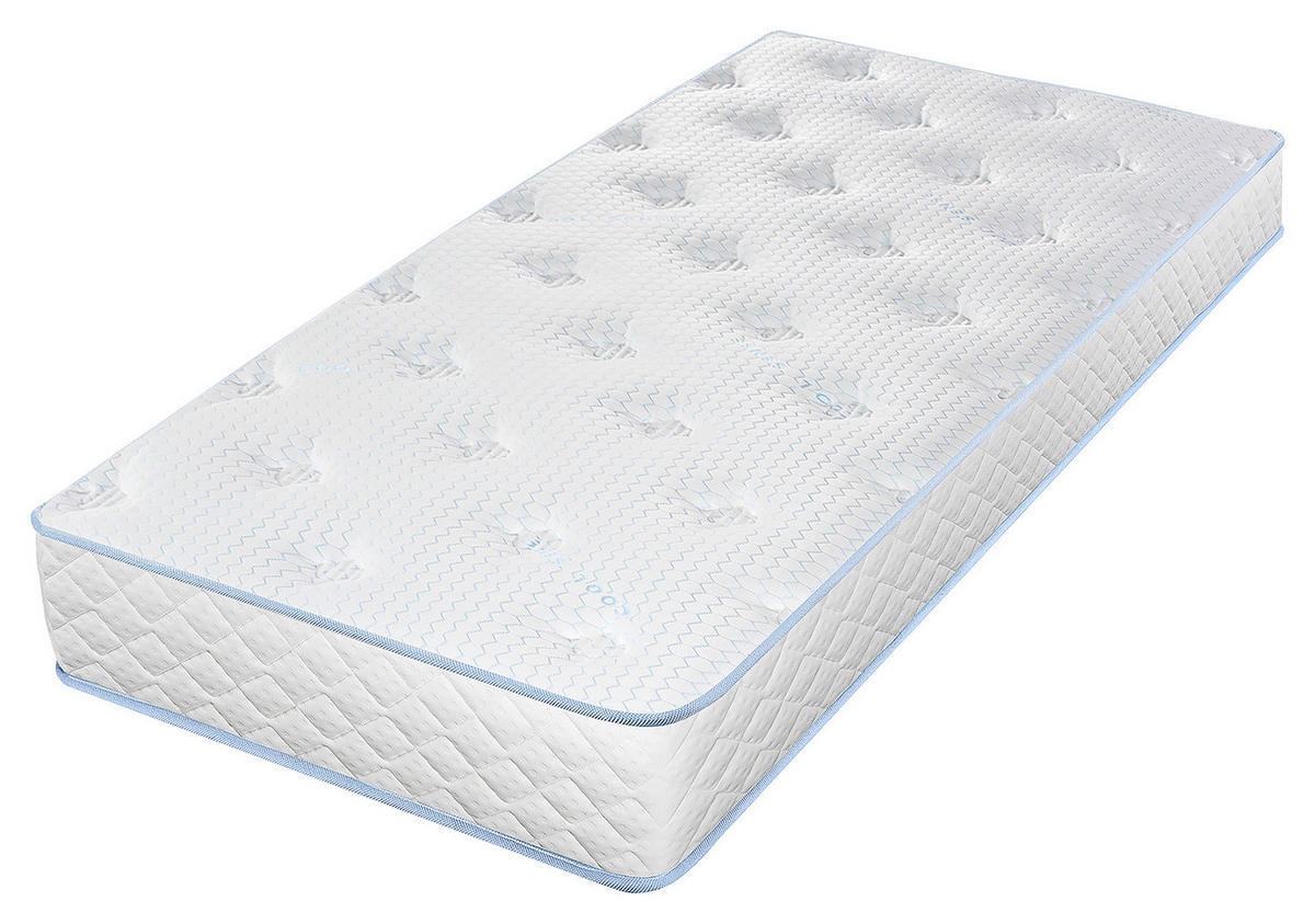 Saltea 90/200 cm  - alb, Basics, textil (90/200cm)