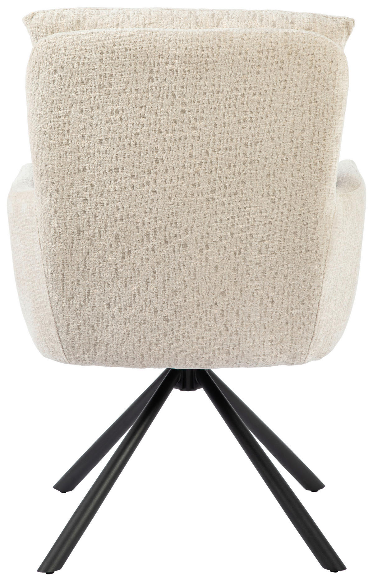 ARMLEHNSTUHL  in Eisen Webstoff  - Beige/Schwarz, MODERN, Textil/Metall (57/95/65cm) - MID.YOU