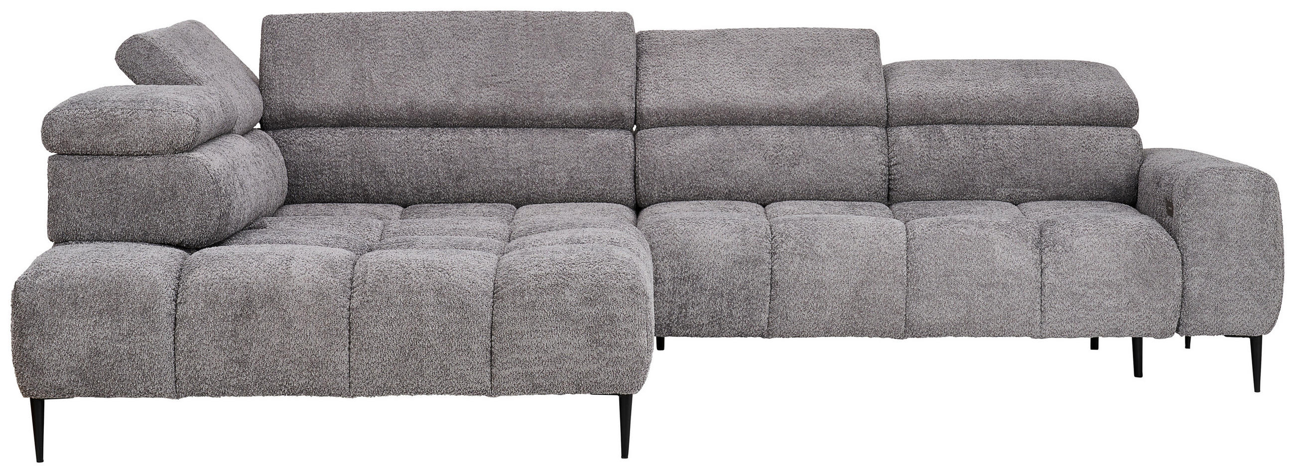 HÖRNSOFFA i vävt tyg grå  - svart/grå, Design, metall/textil (216/300cm) - Welnova