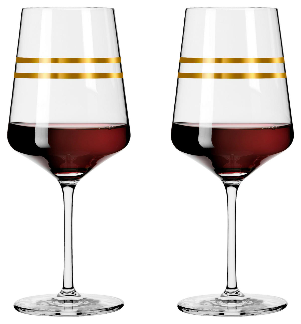 ROTWEINGLAS Celebration Deluxe 540 ml 2-teilig  - Goldfarben, Trend, Glas (0,54cm) - Ritzenhoff